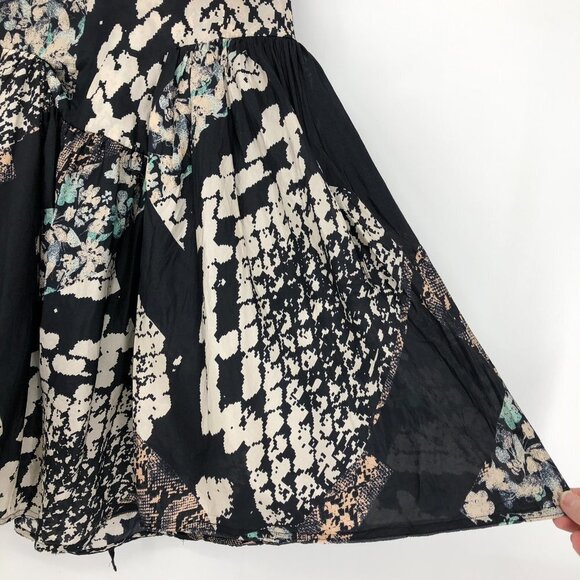 ACNE Studios Black Tan  Printed Ballerina Silk Backless Dress 2010 34 (XS) - Picture 12 of 16